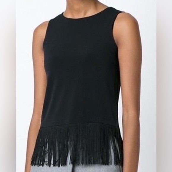 Michael Kors Black fringe Top - Picture 4 of 6